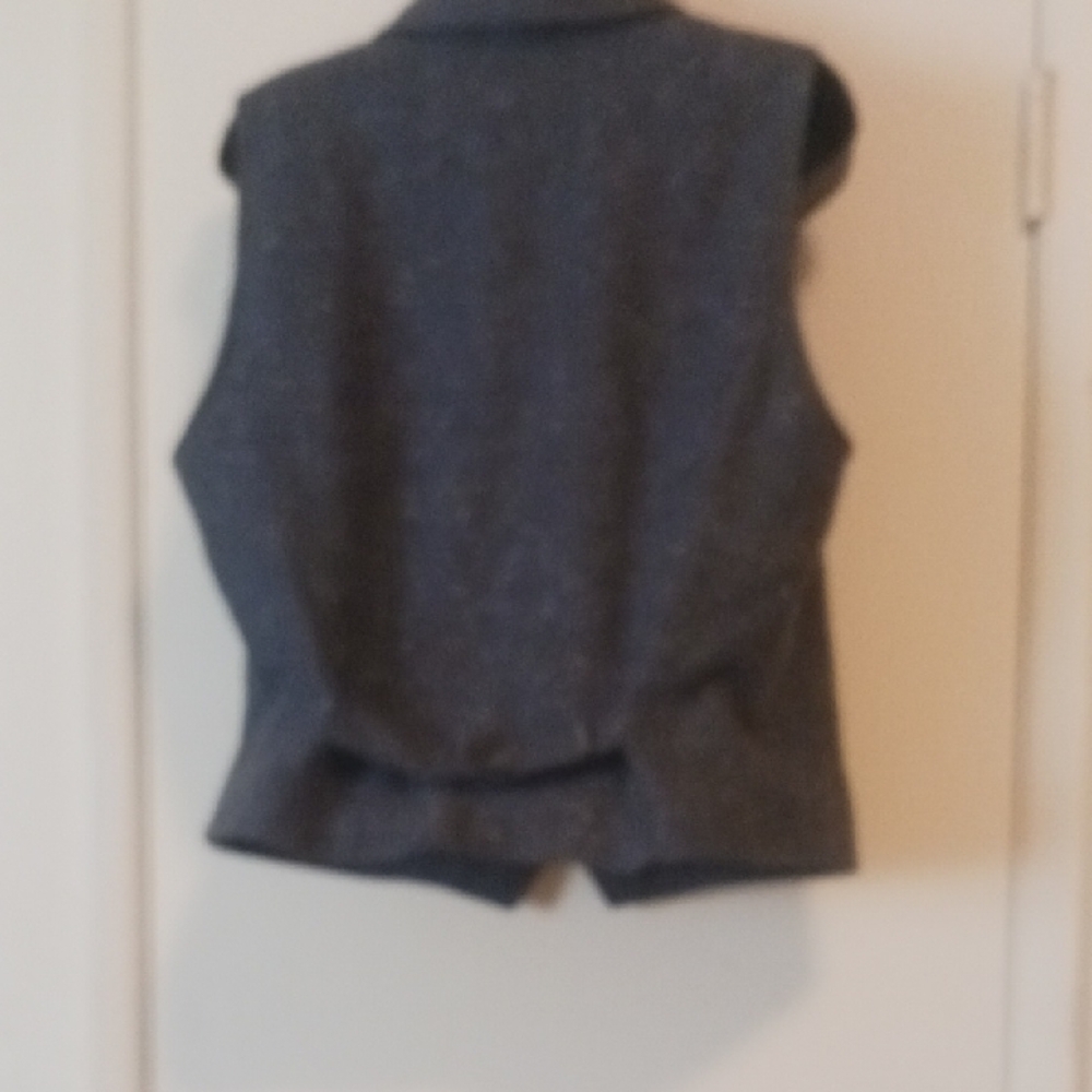 Women's Liz  Vest, Clayborn Gray Sleeveless Wool Grey Large Size - Picture 2 of 6